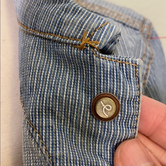 ANTHRO Blue Pilcro & The Letterpress Denim Coat XS - Picture 5 of 10